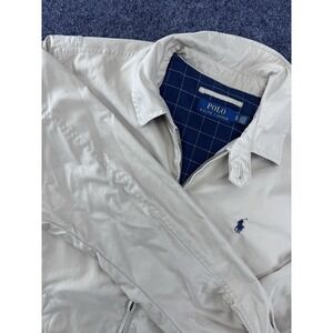 Polo Ralph Lauren Classic Zip Jacket Khaki Plaid Lined Mens XL